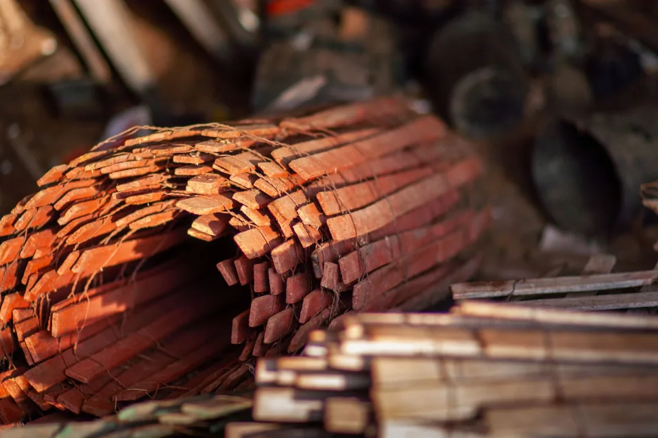 Khu để mẫu gạch, đá, xi măng